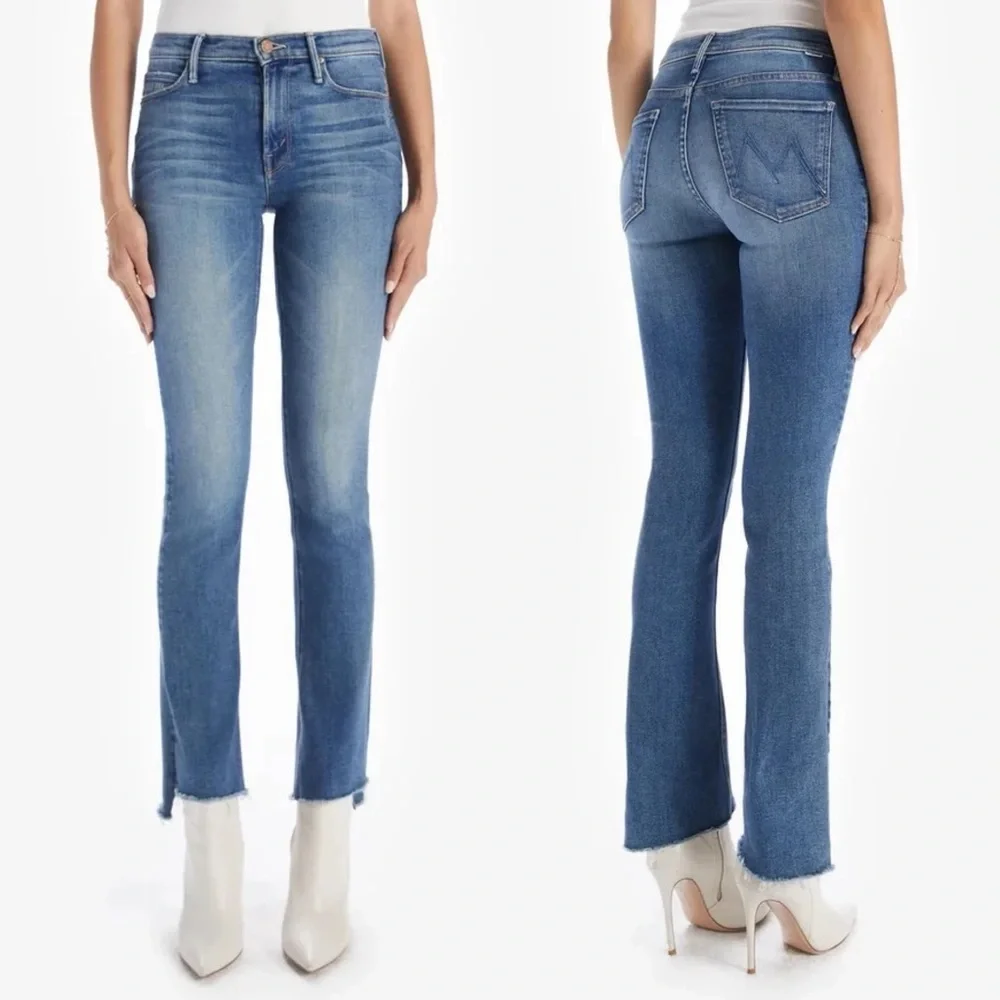 MOTHER- The Runaway Step Fray Flare Jeans in Leaps and Bounds Size 29